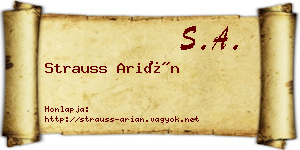 Strauss Arián névjegykártya